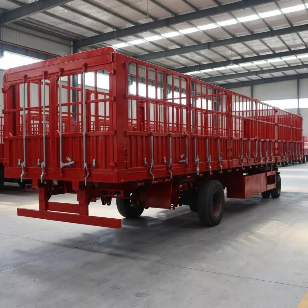 Semiremorcă cu pat înalt-jos pentru transport containere