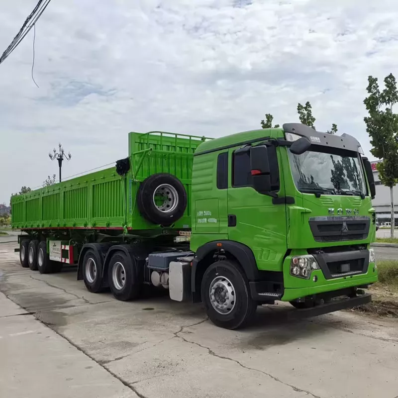Semiremorcă cu basculantă dublă