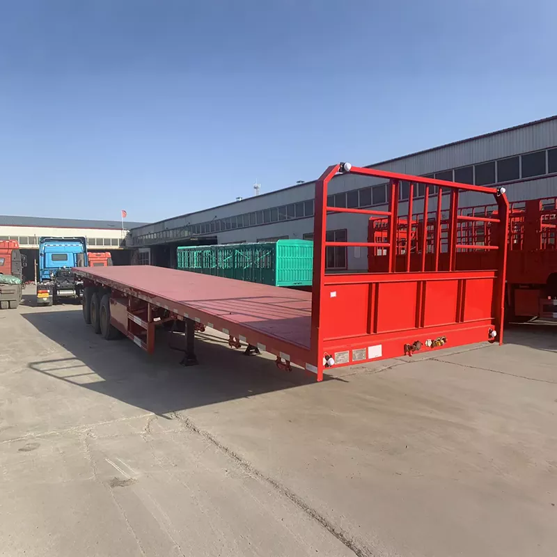 Semiremorcă pentru containere cu dublu scop